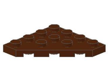 Lego Wedge Plate 4 x 4 (30503) reddish brown