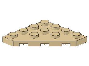 Lego Wedge Plate 4 x 4 (30503) tan