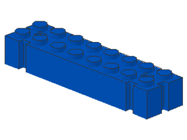 Lego Brick, modified 2 x 8 x 1 (30520) blue