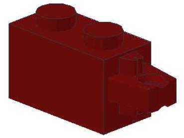 Lego Hinge Brick 1 x 2 (30541) dark red