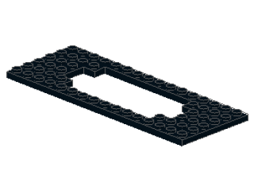 Lego Plate, modified 6 x 16 (3058b) black