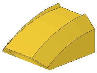 Lego Slope Stone, curved 2 x 2 x 1 (30602) yellow