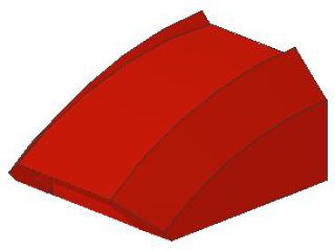 Lego Slope Stone, curved 2 x 2 x 1 (30602) red