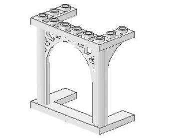 Lego Brick, Arch 3 x 6 x 5 (30613) white