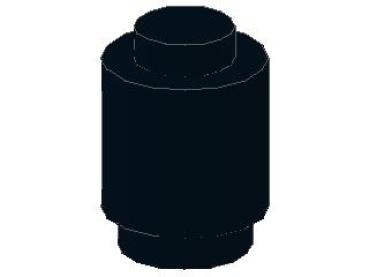 Lego Stein, rund 1 x 1 x 1 (3062a) schwarz