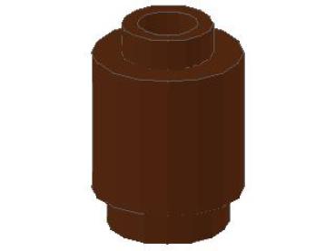 Lego Brick, round 1 x 1 x 1 (3062b) reddish brown