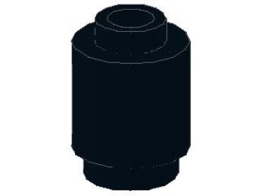 Lego Brick, round 1 x 1 x 1 (3062b) black