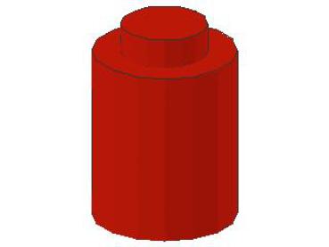 Lego Brick, round 1 x 1 x 1 (3062old) red