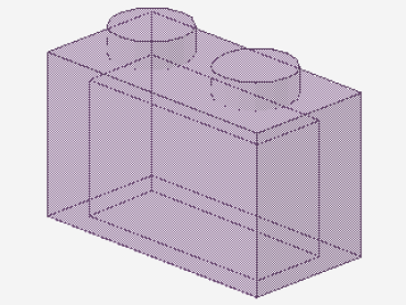 Lego Stein 1 x 2 x 1 (3065) transparent purpur