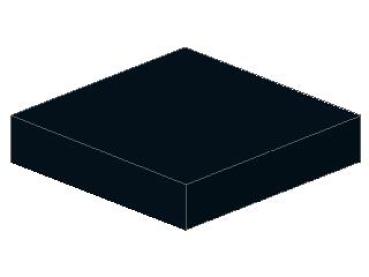 Lego Fliese 2 x 2 (3068a) ohne Nut, schwarz