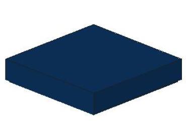 Lego Fliese 2 x 2 (3068b) mit Nut, dunkel blau
