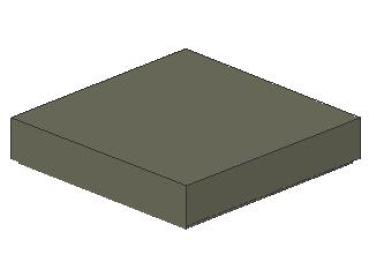 Lego Fliese 2 x 2 (3068b) mit Nut, dunkel grau