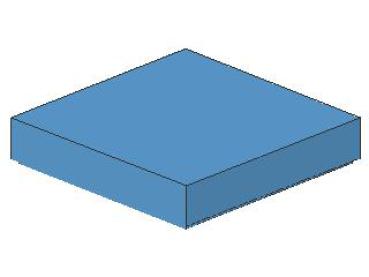 Lego Tile 2 x 2 (3068b) with Groove, medium blue