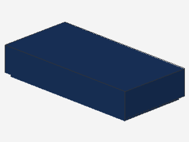 Lego Fliese 1 x 2 (3069b) mit Nut, dunkel blau