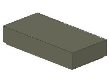 Lego Fliese 1 x 2 (3069b) mit Nut, dunkel grau