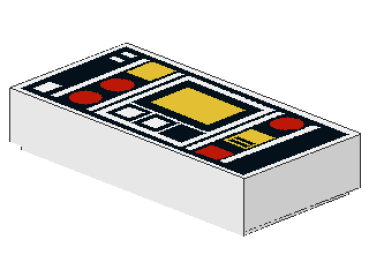 Lego Tile 1 x 2, decorated (3069bp68)