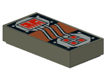 Lego Tile 1 x 2, decorated (3069bpa2)