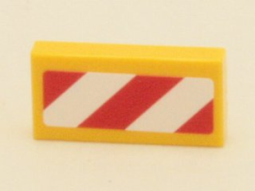 Lego Tile 1 x 2, decorated (3069bpb0238L)