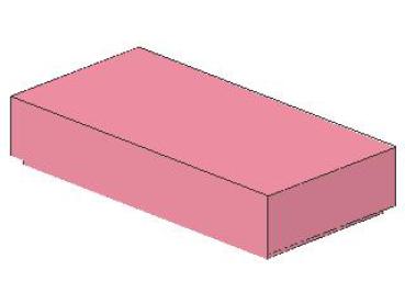 Lego Fliese 1 x 2 (3069b) mit Nut, pink