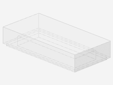 Lego Fliese 1 x 2 (3069b) mit Nut, transparent