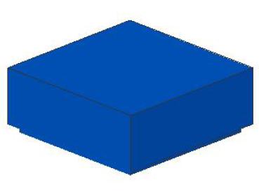 Lego Fliese 1 x 1 (3070b) mit Nut, blau