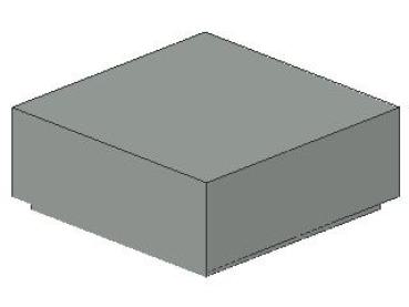Lego Fliese 1 x 1 (3070b) mit Nut, hell grau
