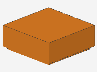 Lego Tile 1 x 1 (3070b) with Groove, orange