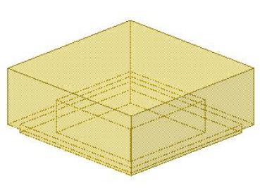 Lego Fliese 1 x 1 (3070b) mit Nut, transparent gelb