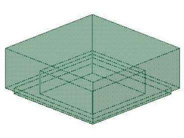 Lego Fliese 1 x 1 (3070b) mit Nut, transparent grün