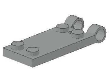 Lego Hinge Plate 2 x 4 (3149) light gray