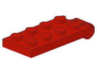 Lego Hinge Plate 2 x 4 (314) red