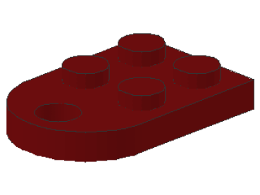Lego Plate, modified 3 x 2 (3176) dark red