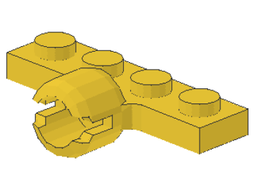 Lego Plate, modified 1 x 4 (3183a) yellow