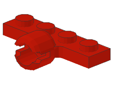 Lego Platte, modifiziert 1 x 4 (3183a) rot