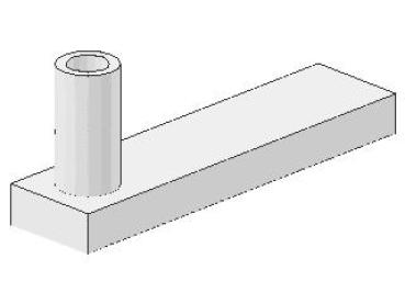 Lego Torbasis 1 x 4 x 2 (3187) weiß