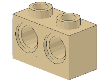 Lego Technic Stein 1 x 2 (32000) tan