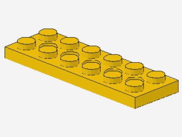 Lego Technic Plate 2 x 6 (32001) yellow