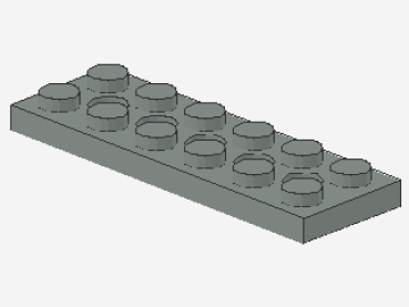 Lego Technic Plate 2 x 6 (32001) light gray