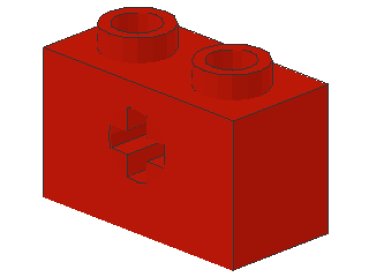 Lego Technic Stein 1 x 2 (32064c) rot