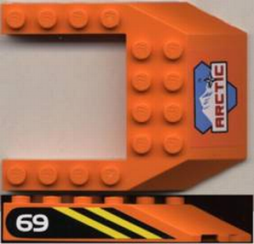 Lego Wedge 6 x 8, decorated (32084pb001)