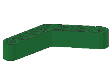 Lego Technic Liftarm 1 x 7 (32348) verbogen, grün