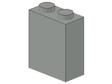 Lego Brick 1 x 2 x 2 (3245b) light gray