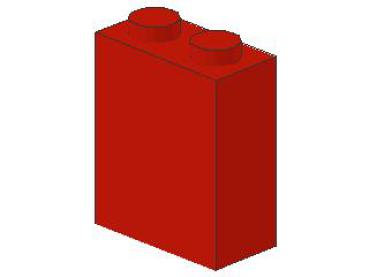 Lego Brick 1 x 2 x 2 (3245b) red