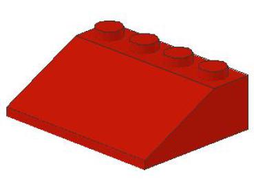 Lego Schrägstein 33° 3 x 4 x 1 (3297) rot