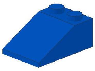 Lego slope Stone 33° 3 x 2 x 1 (3298) blue