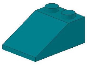 Lego Slope Stone 33° 3 x 2 x 1 (3298) dark turquoise