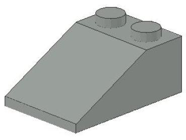 Lego Slope Stone 33° 3 x 2 x 1 (3298) light gray