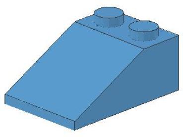 Lego Slope Stone 33° 3 x 2 x 1 (3298) medium blue