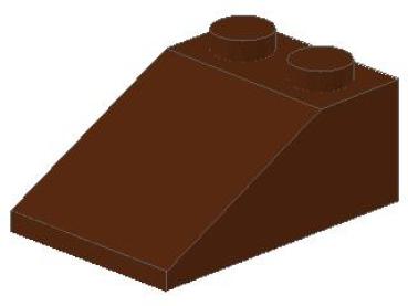 Lego Slope Stone 33° 3 x 2 x 1 (3298) reddish brown