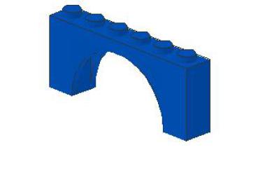 Lego Brick, Arch 1 x 6 x 2 (3307) blue